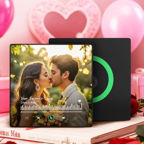 Resim Refrigerator Beats Framed Musical Magnet - Personalized Refrigerator Magnet with Your Favorite Song - Glacier Blue / Pro - Bluetooth 5.4 &amp; Stereo Sound 