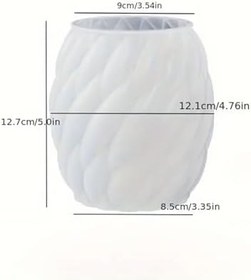 Resim Silikon Mum Yağmur Damlası Şekilli Büyük Boy 3D Geometrik Kavisli Sütun Sabun Kalıbı 