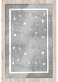 Resim Balonlu Kapli Bambu Çocuk Halısı Gri 