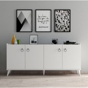 Resim Tanmob Beyaz Modern Konsol Ksl0101 
