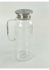 Resim River World Isıya Dayanıklı Borosilikat Ve Metal Kapaklı 1,5 Lt'lik Cam Sürahi 