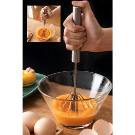 Resim Biterse Pratik Paslanmaz Çelik Basmalı Otomatik Çırpıcı Metal Çırpıcı 