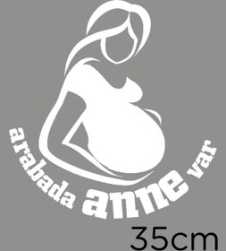 Resim New Jargon Arabada Anne Var Kız-erkek Modifiye Araba Sticker 35cm - Beyaz 