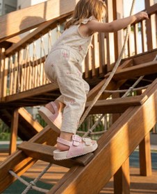 Resim Mini Melissa Cozy Pudra Krem Cırtlı Kız Bebek ve Çocuk Sandaleti | 22-30 Numara | Melflex® Vegan - 27 