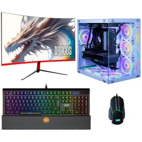 Resim Dragos DRx6140 AMD Ryzen 7 5700X 27" 32 GB 1 TB M.2 NVMe SSD 8 GB TX 4060 Curved FreeDOS Masaüstü Oyun Bilgisayarı Dragos