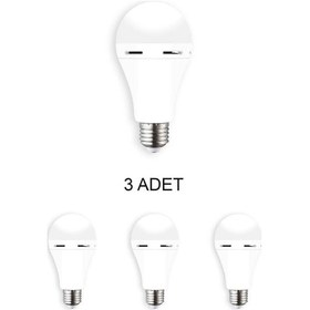 Resim Cata Ct-4229 Şarjlı Led Ampul Beyaz 9w 3 Adet 
