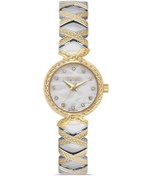 Resim Dice Kayek DK.1.AG1408.03 Taşlı Tasarım Çelik Kordon Çelik Kasa 5 ATM Suya Dayanıklı Metalik-Altın R 