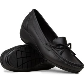 Resim Deery Kadın Hakiki Deri Siyah Dolgu Topuk Ayakkabı - DL201ZSYHC03 