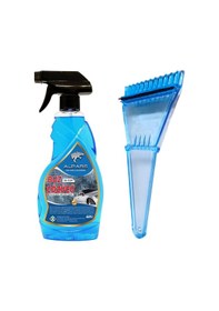 Resim Alpars Araba Cam Buz Çözücü Sprey 500 Ml Ve Buz Kazıyıcı Beraber Mavi 