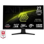 Resim Msı 27 Mag 274cqf 2560x1440 Wqhd Curved 1500r Rapıd Va 180hz 0.5ms Gtg Adaptıve-sync Sıyah Gamıng Monıtor 