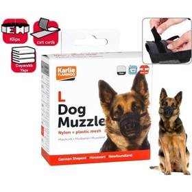 Resim Karlie Flamingo Soft Naylon Köpek Ağızlığı 49 - 80 CM Siyah 