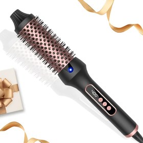 Resim OKWRAP Isıtmalı Saç Maşası & Termal Şekillendirme Fırçası - Seramik Isıtma Elemanlı, 210°C/410°F'ye Kadar Ayarlanabilir Isınma, Hızlı Isınma, Otomatik Kapanma Güvenlik Özelliği, Dolgun Bukleler ve Dalgalı Saçlar İçin - EU Fişi (220-240V) - Tüm Saç Tipleriyle Uyumlu, Şık Tutamak Tasarımı, Dayanıklı Yapı 