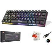 Resim Hadron G509R Kablolu Oyuncu Mini Klavye Mekanik Red Switch Rgb Q Siyah 