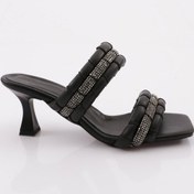 Resim Dgn 990 Kadin Silver Taşli Topuklu Terlik K990-2261-R4864 Siyah 