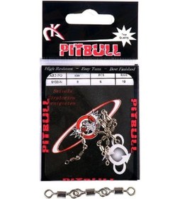 Resim Pitbull 5100 Nikel 3 Zincir No:14 Fırdöndü 5 Li Paket - Standart 