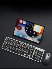 Resim MATECHNO Kablosuz Bluetooth Bağlantılı Taşınabilir Şarjlı Tablet iPad PC Tablet Bilgisayar Klavye Mouse Set 