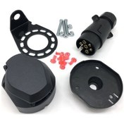 Resim Wondernest A0364 7 Pinli 12n Elektrik Dönüştürücü Römork Karavan Fiş Soket Adaptör Konnektörü Diğer 