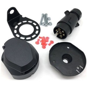 Resim Wondernest A0364 7 Pinli 12n Elektrik Dönüştürücü Römork Karavan Fiş Soket Adaptör Konnektörü Diğer 