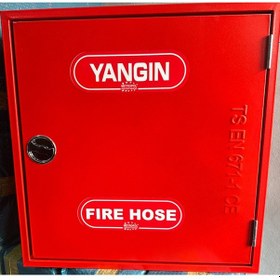 Resim 20 Metre 1 Kauçuk Hortumu1 Vanlı Sıva Üstü Yangın Dolabı Seti 