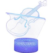 Resim Metabagua 3d Elektro Gitar/keman Gece Lambası Oyuncak Doğum Günü Hediyesi Oyexsx Beyaz 