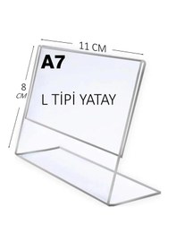 Resim Heroglas A7 L Tipi Yatay Masa Üstü Şeffaf Pleksi / Föylük-fiyatlık-menü-broşürlük 