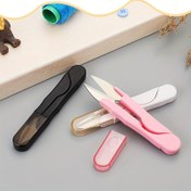 Resim 1 adet FLIXBLANY Güvenlikli Dikiş Makasları - İplik Kesme, Nakış ve U-Şekilli Makaslar ile ABS Saplı, El Sanatları ve Dikiş Projeleri için İdeal, Ergonomik Saplı, Dayanıklı Makaslar, Dikiş Aksesuarları 