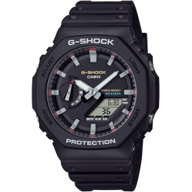 Resim Casio Ga-2100rl-1adr Quartz Analog/dijital Silikon Siyah 20 Atm 46 Mm Erkek Kol Saati Siyah 