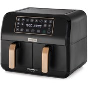 Resim Kenwood Dual Airfryer BK Copper Çift Pişirme Hazneli HFP70.000BK 