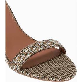 Resim Perspex 90 Crystal Houndstooth Sandals, 90MM Topuk ve Zarif Tasarım 