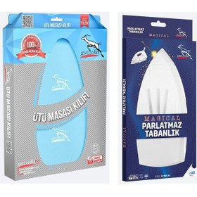 Resim Gazella Ütü Altlığı + Ütü Masası Kılıfı Bezi 50 X 135 Cm Mavi 