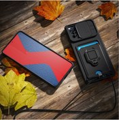 Resim m.tk moveteck Xiaomi Redmi Note 11 Pro Uyumlu Kılıf Kamera Korumalı Sürgülü Lens Yüzüklü Kartvizitli Zırh Kapak 