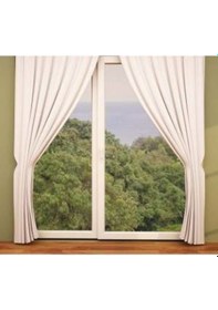 Resim Güneşlik Perde - Taç Güneşlik - Krem Beyaz Güneşlik Perde 
