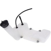 Resim Lijinxu 1 Adet Plastik Yedek Gaz Yakıt Tankı Dize Giyotin Beyaz 