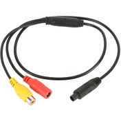 Resim Araba Arka Görüş Kamerası 4 Pin Erkek Cvbs Rca Dişi Video Adaptör Kablosu 