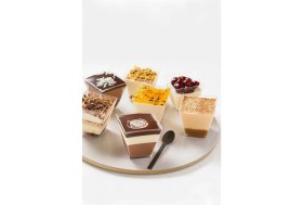 Resim Trend Hediye Sepeti Plastik Prizma Kübik Kapaksız Şeffaf Kase 200 cc 6 Adet 