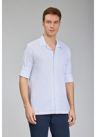 Resim Bisse Regular Fit Apaj Yaka Beyaz Spor Erkek Gömlek Gmczg1722300204 D01 Beyaz 