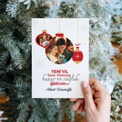 Resim Fotoğraflı Yılbaşı Süsleri Kartpostal 