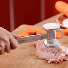 Resim Çift Taraflı Et Tendörlüğü, Dağılmış Et Çekiç, Çift Taraflı Et Çekiç, Biftek Çekiç, Tendörlü Çekiç, Tavuk ve Sığır Tendörlüğü İçin Uygun, Mutfak Gereçleri, Mutfak Malzemeleri 