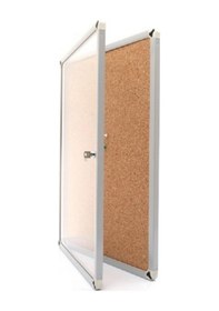 Resim Akyazı Mantar Pano Kapaklı Camekanlı 50X70 1108İnce Çerçeve 