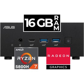 Resim Asus PN52 Amd Ryzen 7 5800H 16GB 2TB SSD Windows 10 Pro Mini Masaüstü Bilgisayar BBR758HD24 