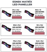 Resim DURAK REKLAM Esnek Led Matrix Panel 37x9 cm 