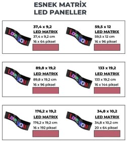 Resim DURAK REKLAM Esnek Led Matrix Panel 37x9 cm 