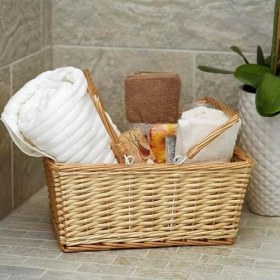 Resim Storemax Essentials ML-2202 Kulplu Üstü Açık Pazar Sepeti, Kahverengi 