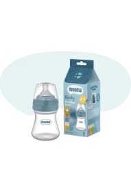 Resim TeknoKapsül Biberon Anti Kolik Biberon 150 ml Kapaklı Biberon 6 - Ay (Orta Akış) 