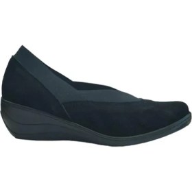 Resim Extrafıt Geniş Kalıp Kadın Lastikli Dolgu Topuk Ayakkabı 7496-21 