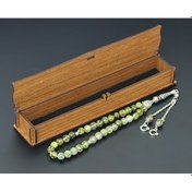 Resim Yeşil Yosunlu Akik Doğaltaş Tesbih - 8 MM Küre Kesim - Ürün 