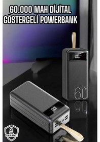 Resim Powerbank 60.000 Mah Hızlı Şarj 4 Çıkışlı Uzun Şarj Süreli Nrzsnt - 96 Dijital Göstergeli Çok Renkli 