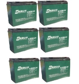 Resim ORBUS 12V 24 AMPER (DİK) ELEKTRİKLİ BİSİKLET AKÜSÜ 6'LI PAKET 