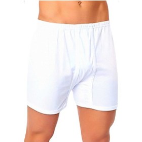 Resim Uniquetrenders Erkek Rahat Kesim Paçalı Pamuklu Külot Boxer 3'lü Set Beyaz 