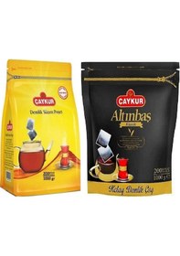 Resim Çaykur Altınbaş ve Demlik Süzen Poşet Çay 2 x 1 KG 